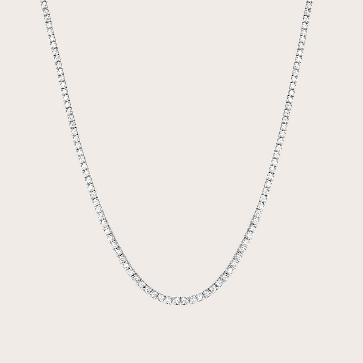 Classic diamond tennis necklace (Lab)