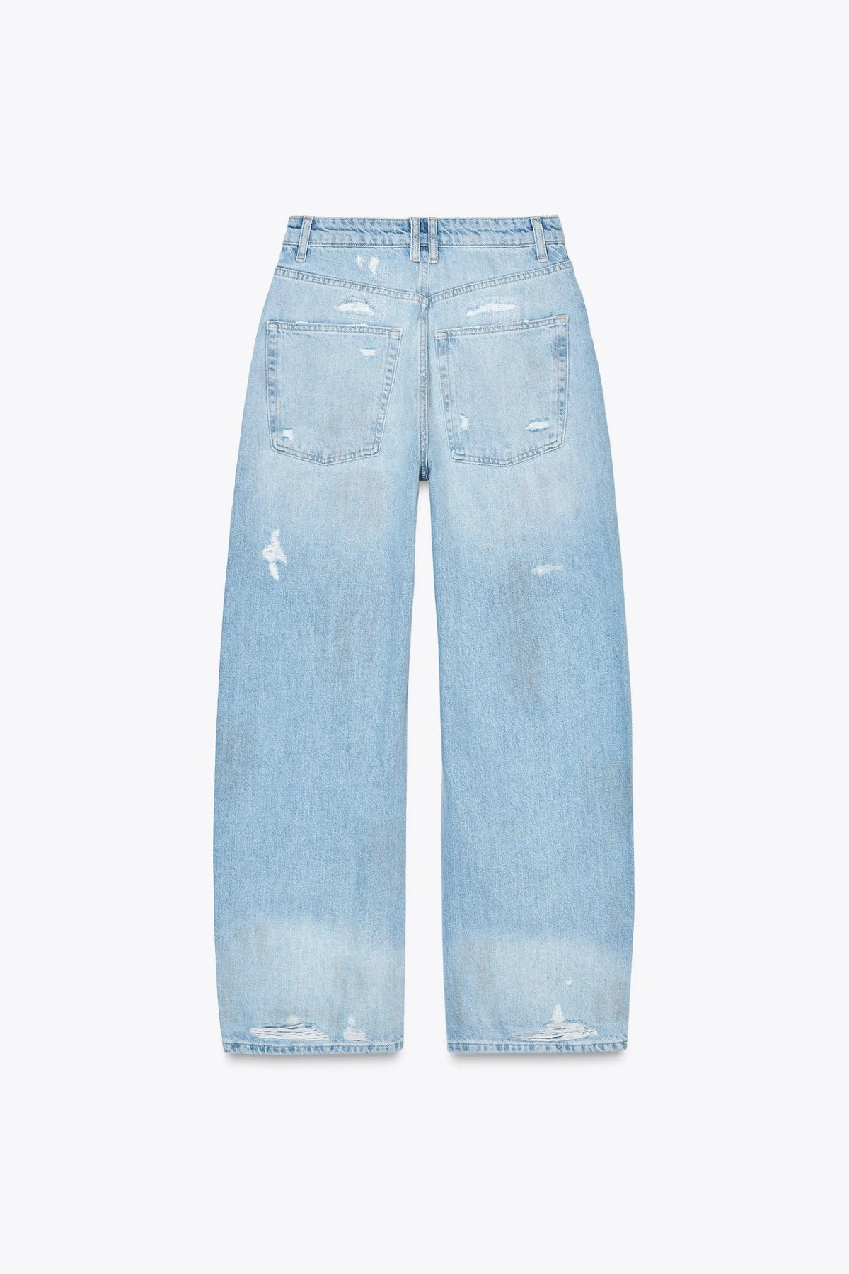 Trf ripped baggy mid-waist jeans
