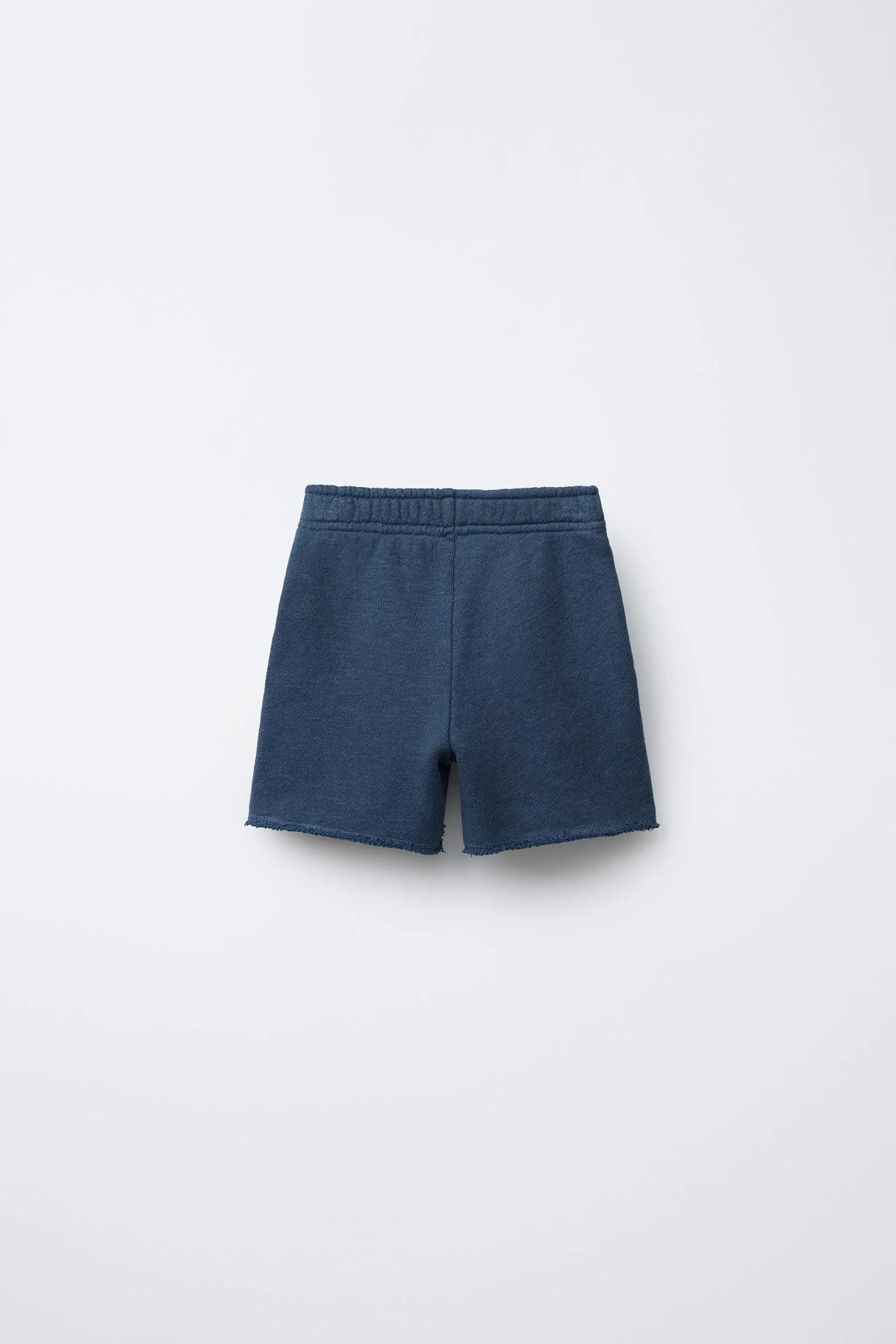 Text print plush bermuda shorts