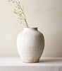 Ceramic decor oval vase clay
