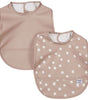 2-Pack dots bibs taupe