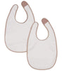 2-Pack dots bibs taupe
