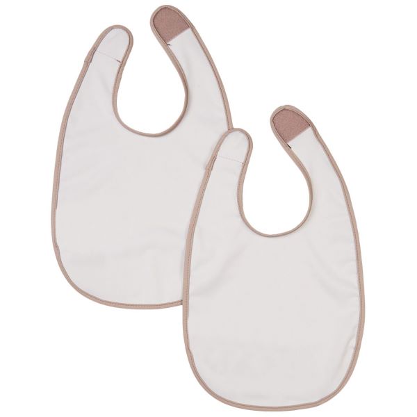 2-Pack dots bibs taupe