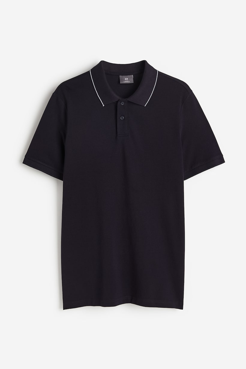 Slim fit cotton polo shirt