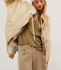 Dolman quilted knit