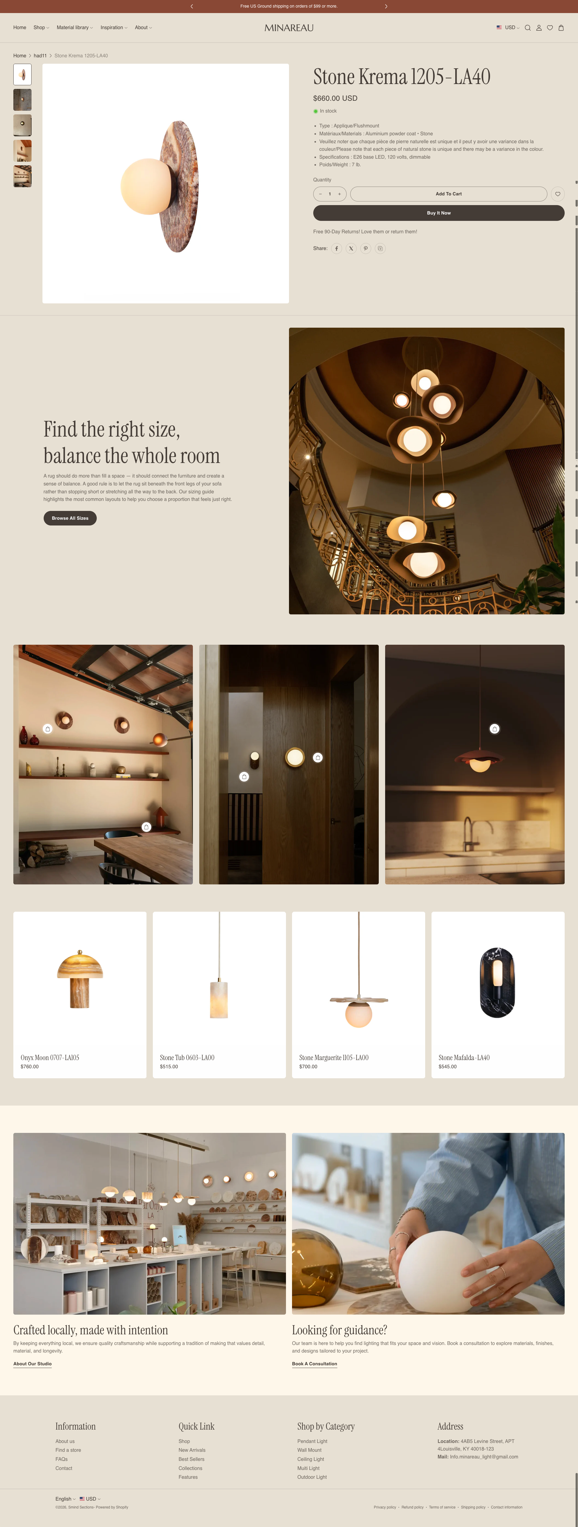 Minareau - Product page