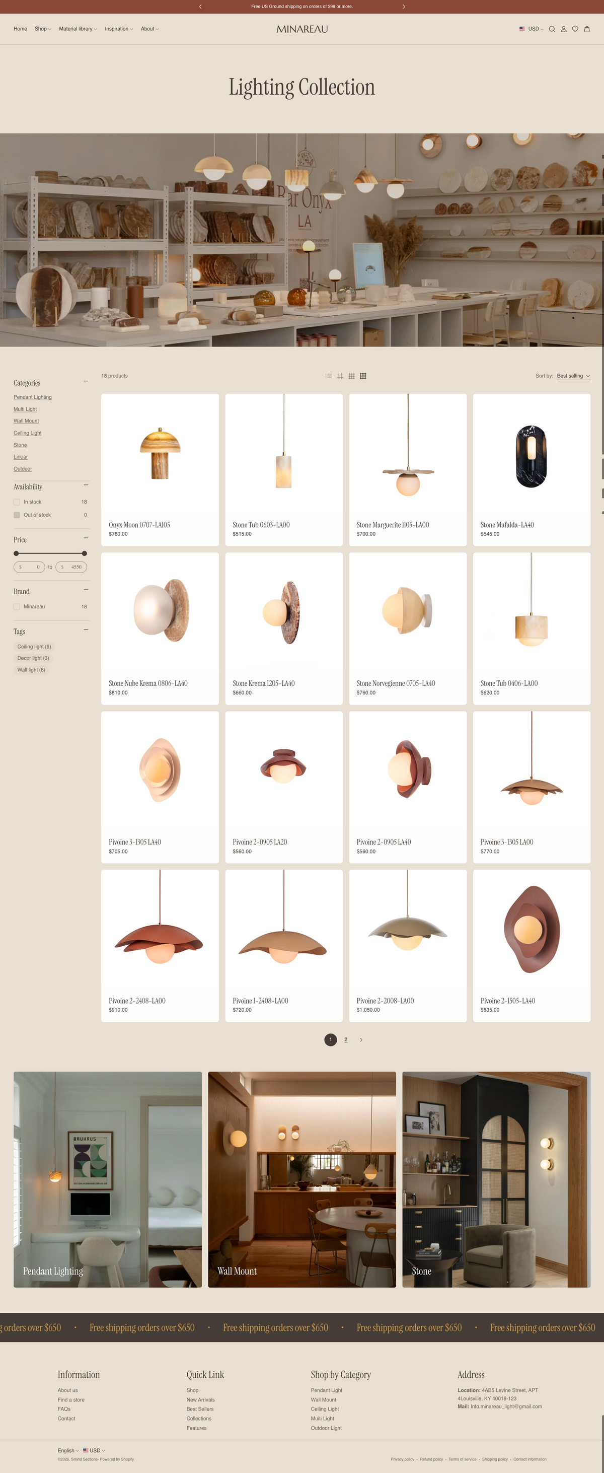 Minareau - Collection page