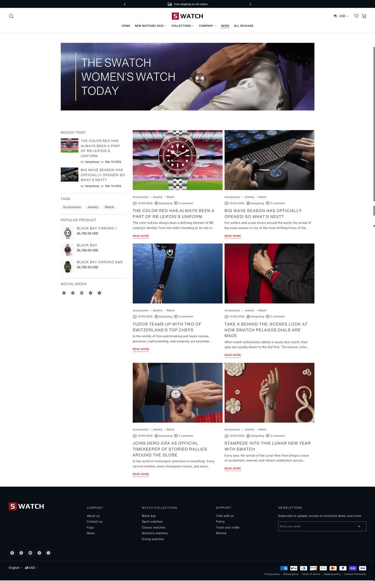 Swiss watch - Blog list