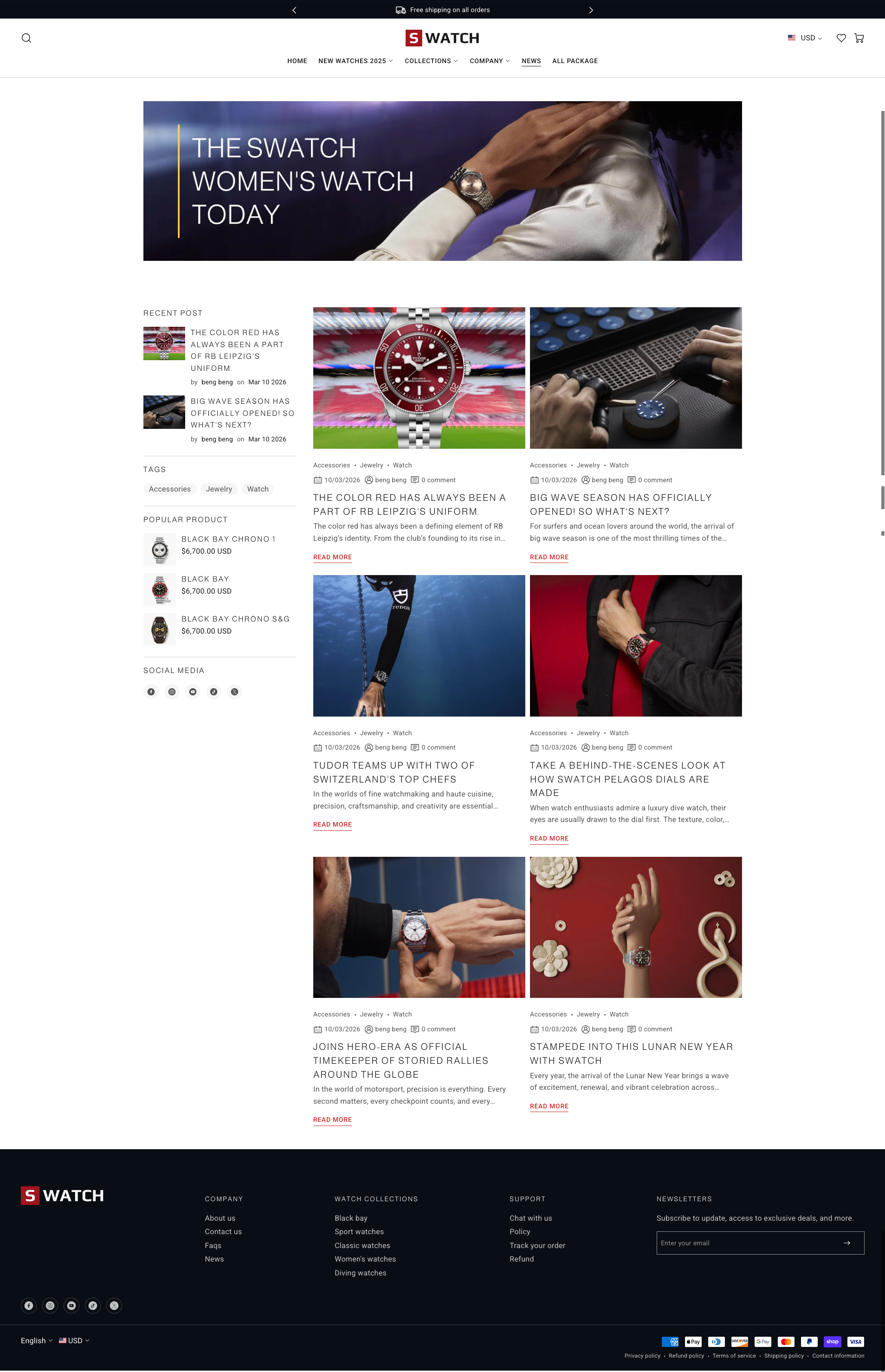 Swiss watch - Blog list