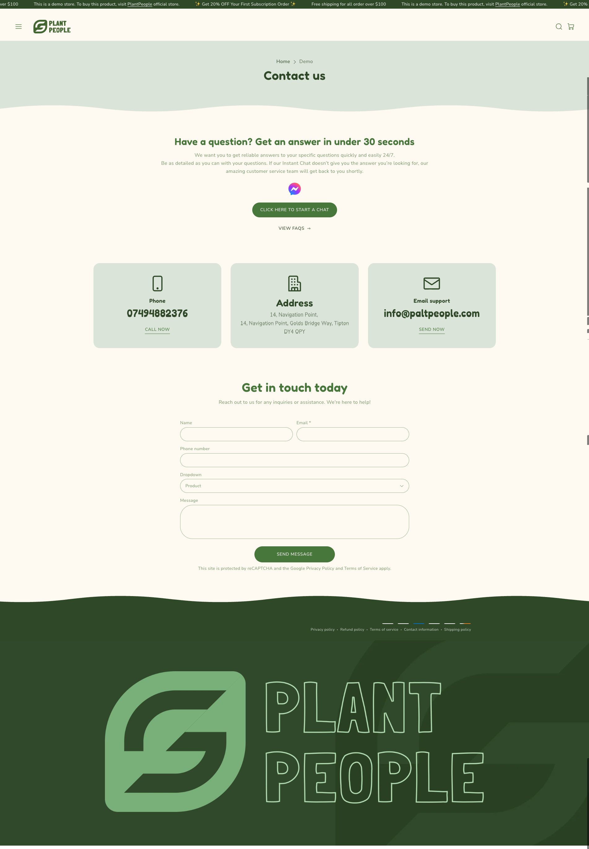 Plant people - Contact