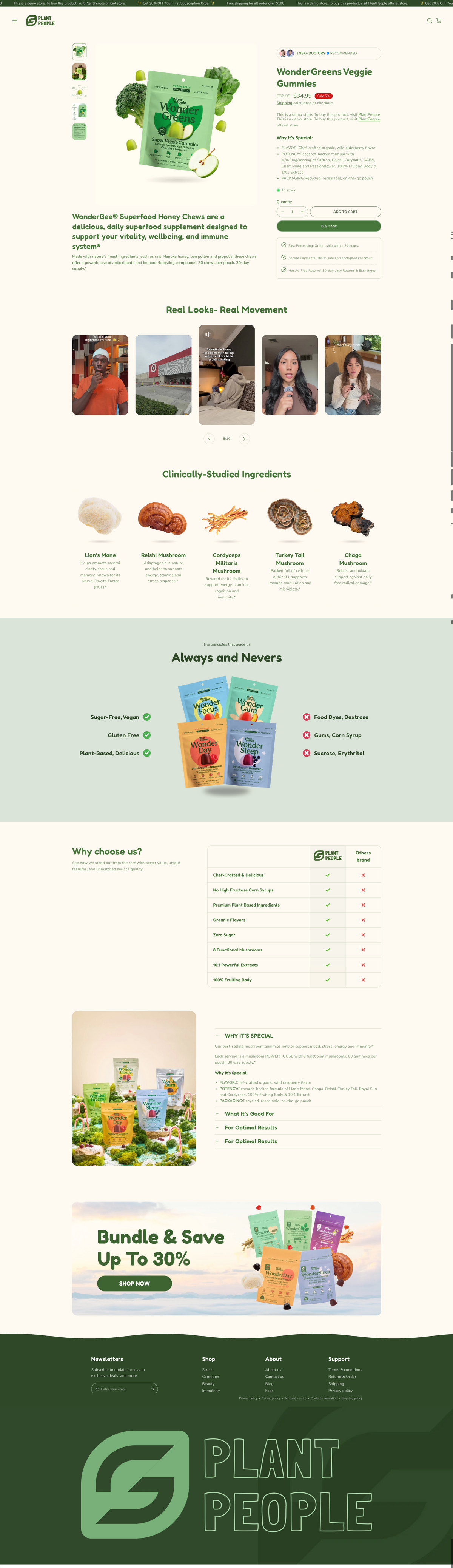 Plant people - Product page