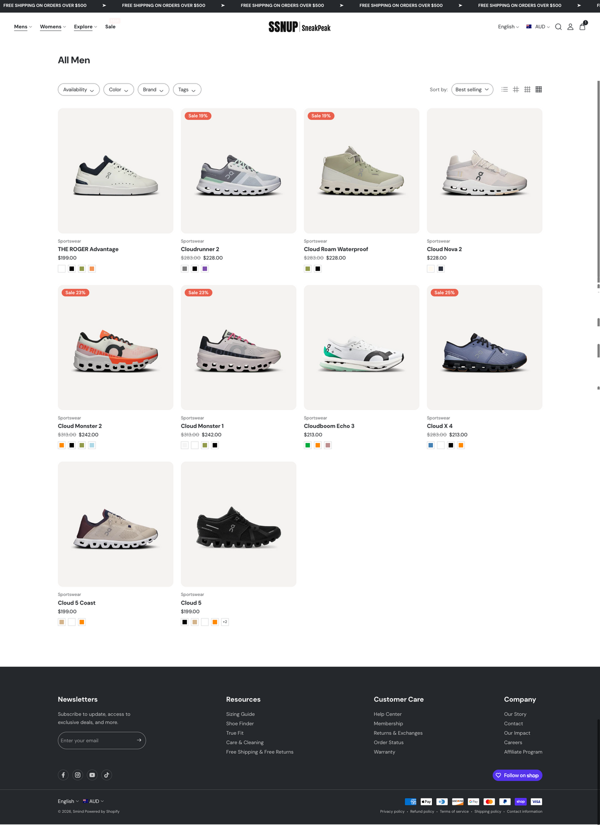 SSNUP - Collection page