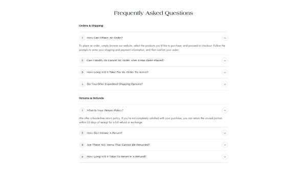Clothing 1 - FAQs