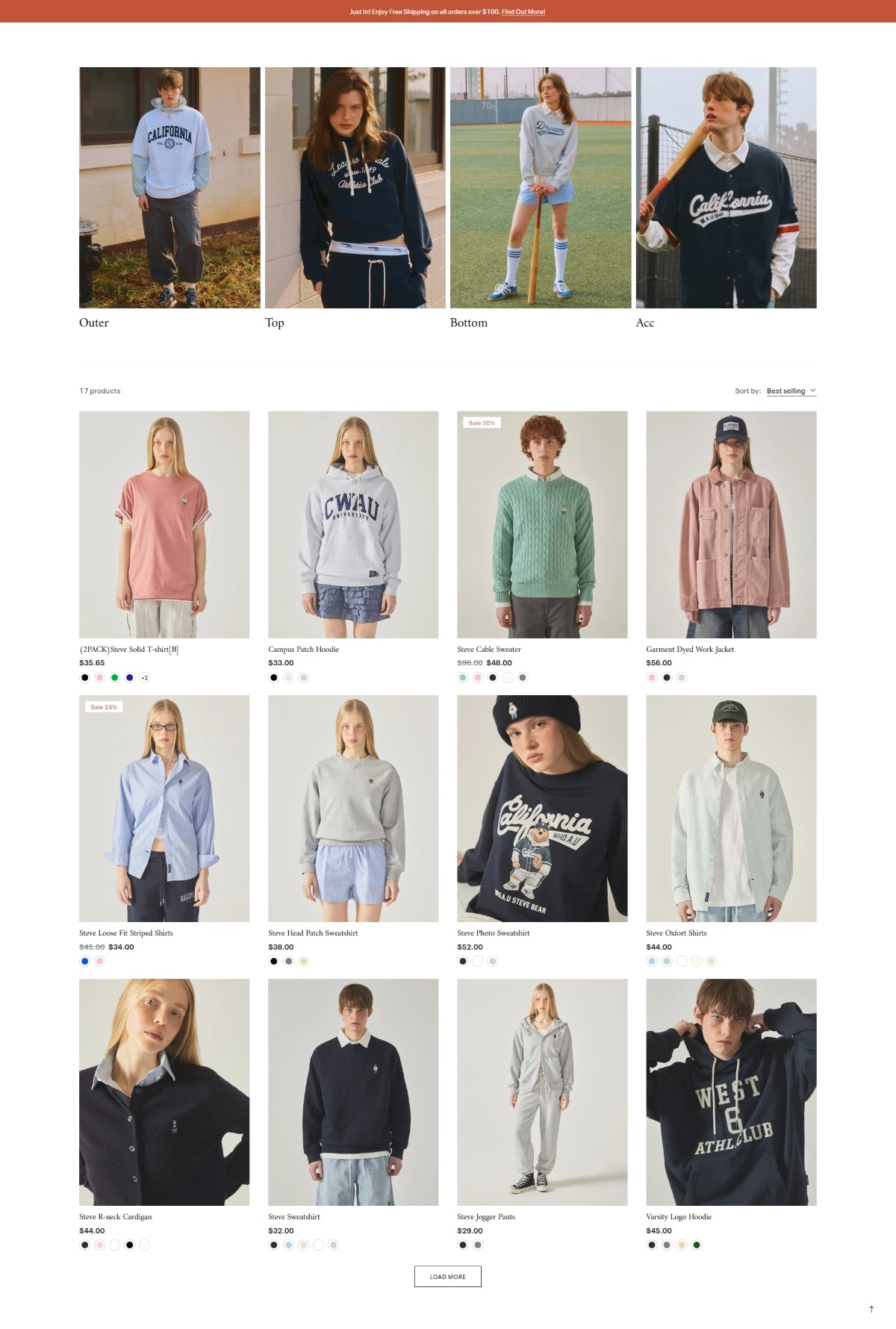 Clothing 14 - Collection page