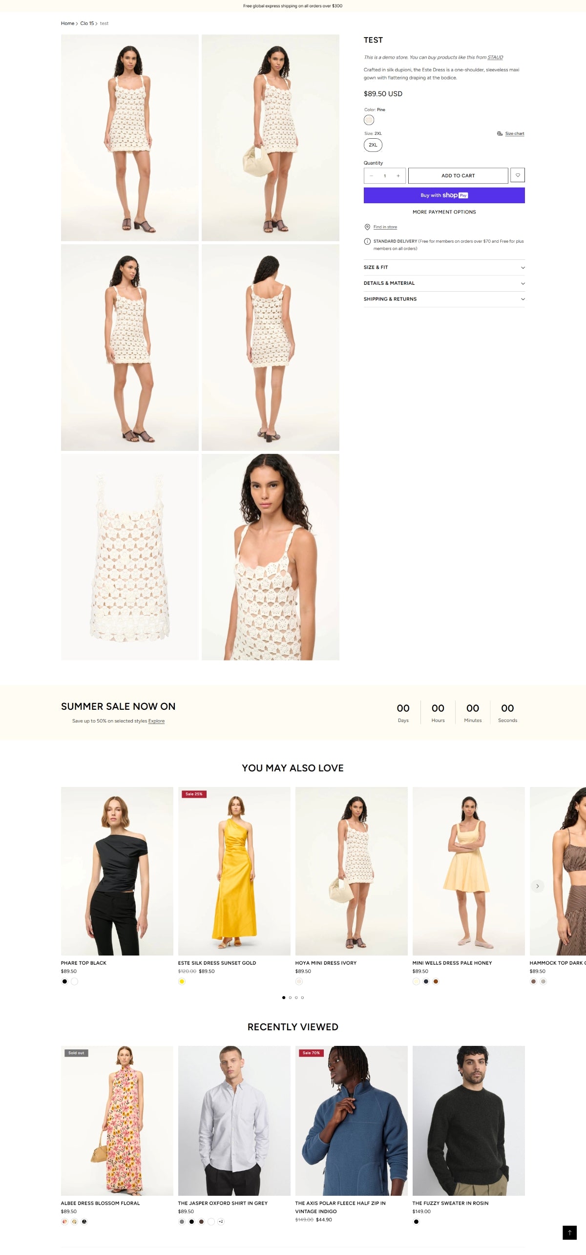Clothing 15 - Product page