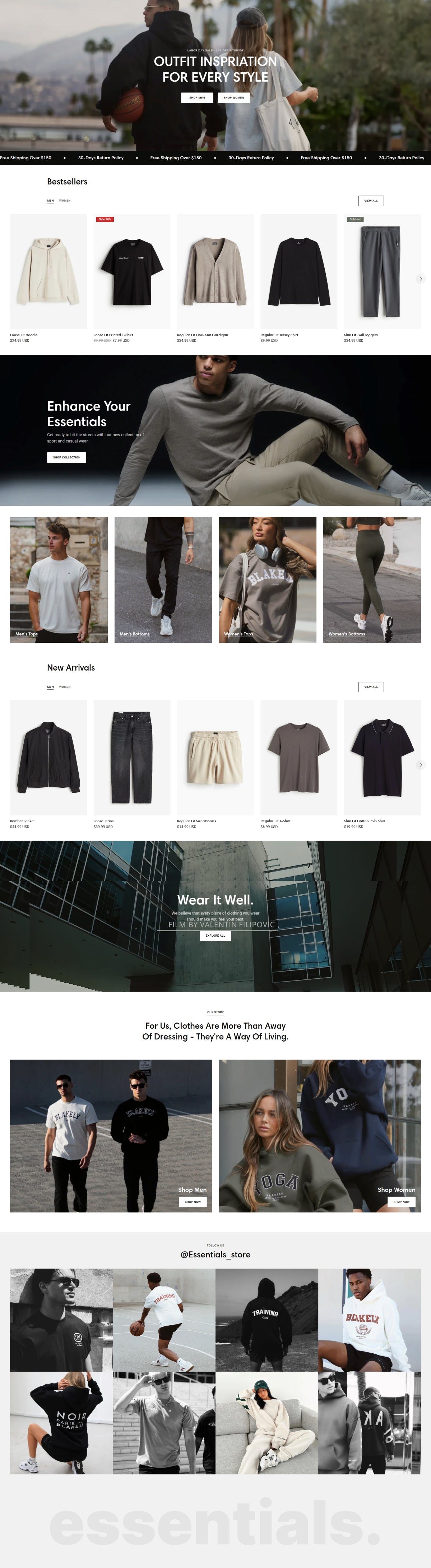 Clothing 3 - Homepage