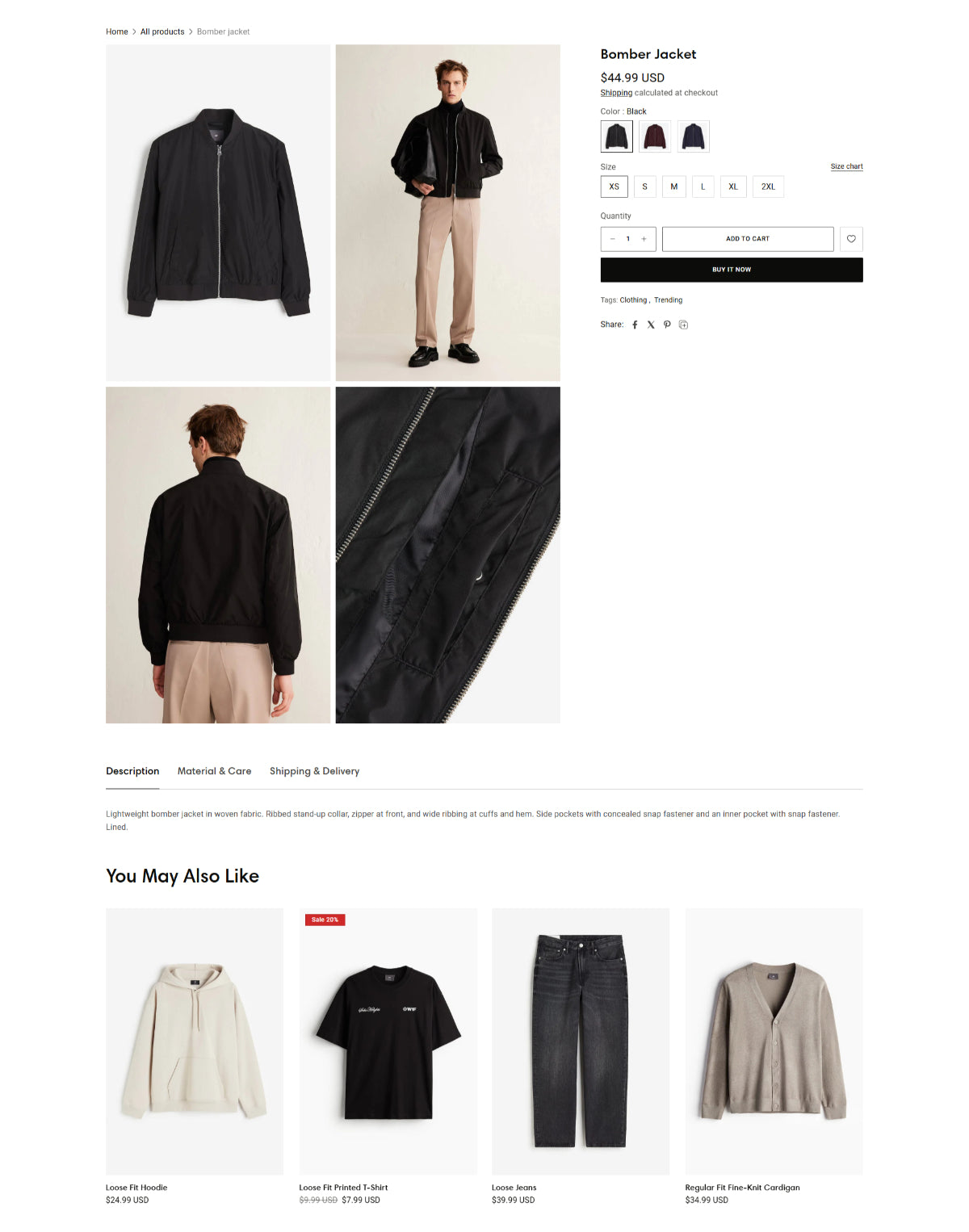 Clothing 3 - Product page