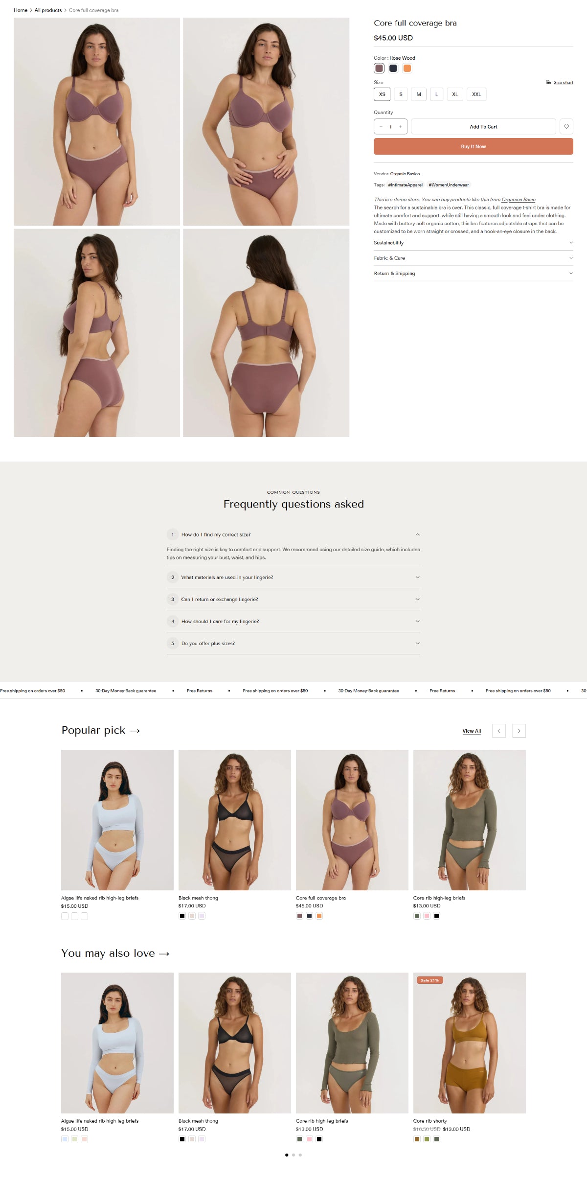 Clothing 4 - Product page