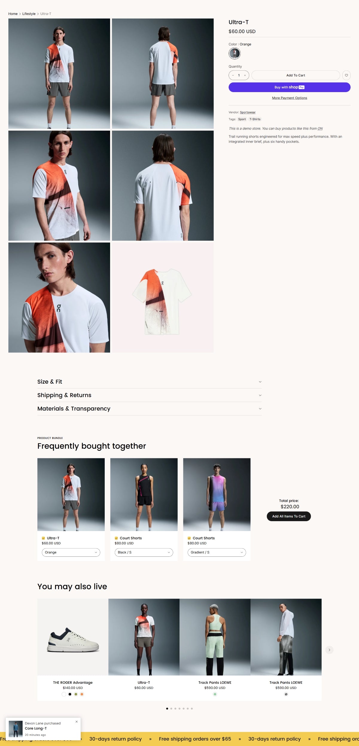 Clothing 5 - Product page