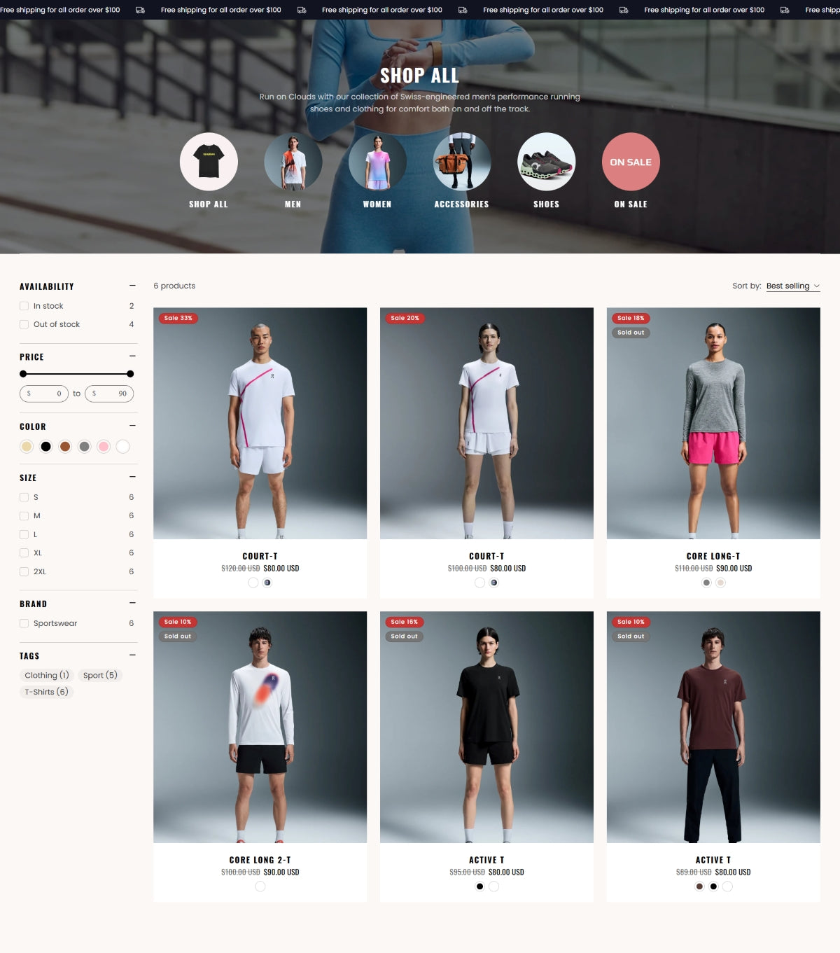 Clothing 7 - Collection page