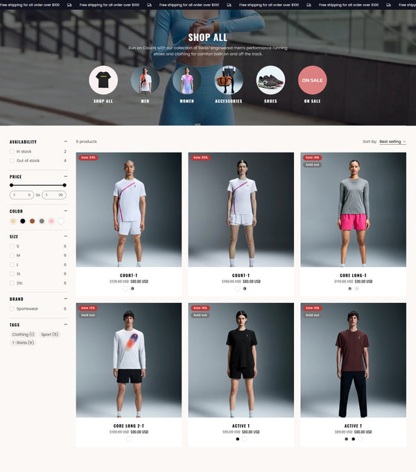 Clothing 7 - Collection page