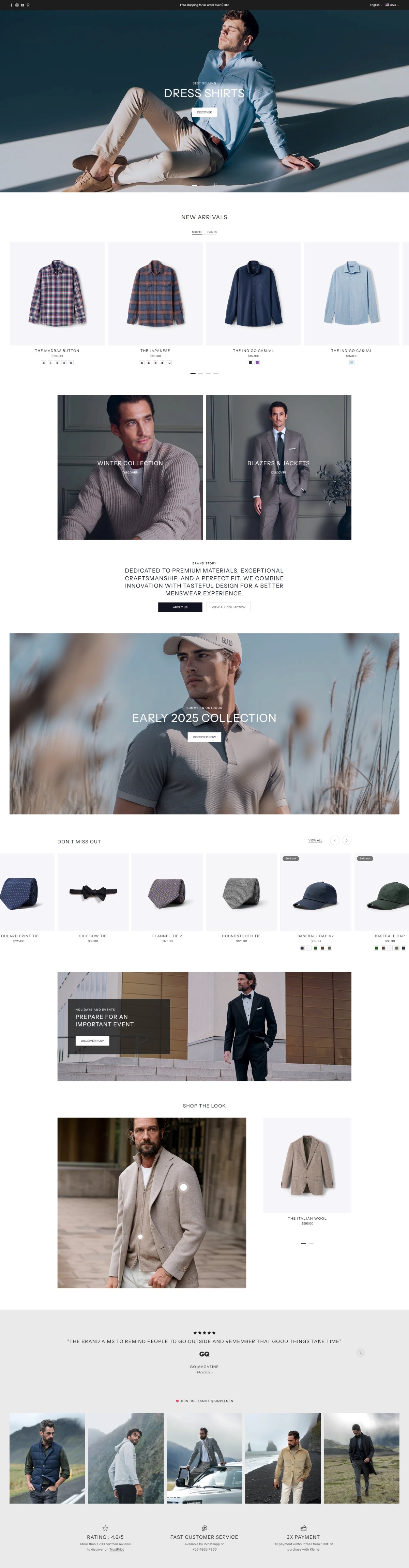 Clothing 8 - Homepage