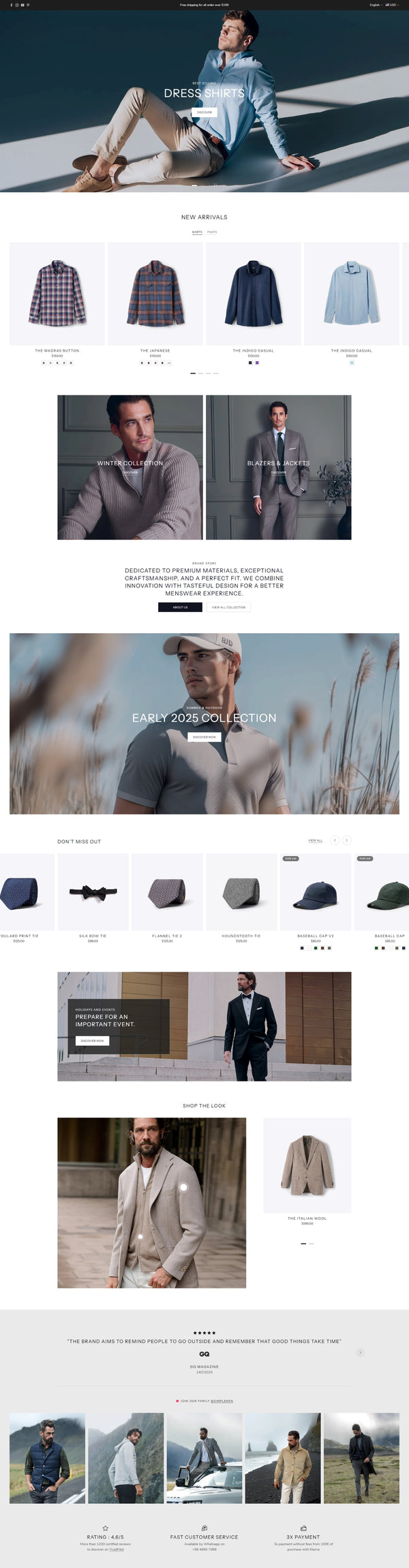 Clothing 8 - Homepage