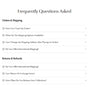 Health and beauty 1 - FAQs