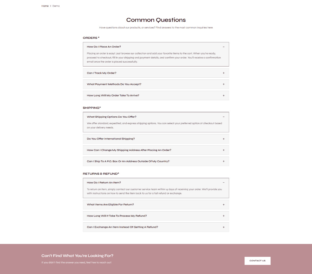 Health and beauty 4 - FAQs