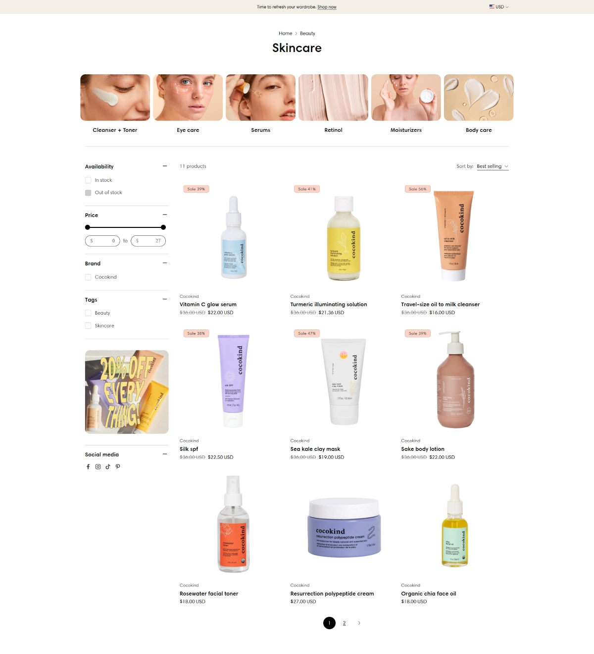 Health and beauty 5 - Collection page