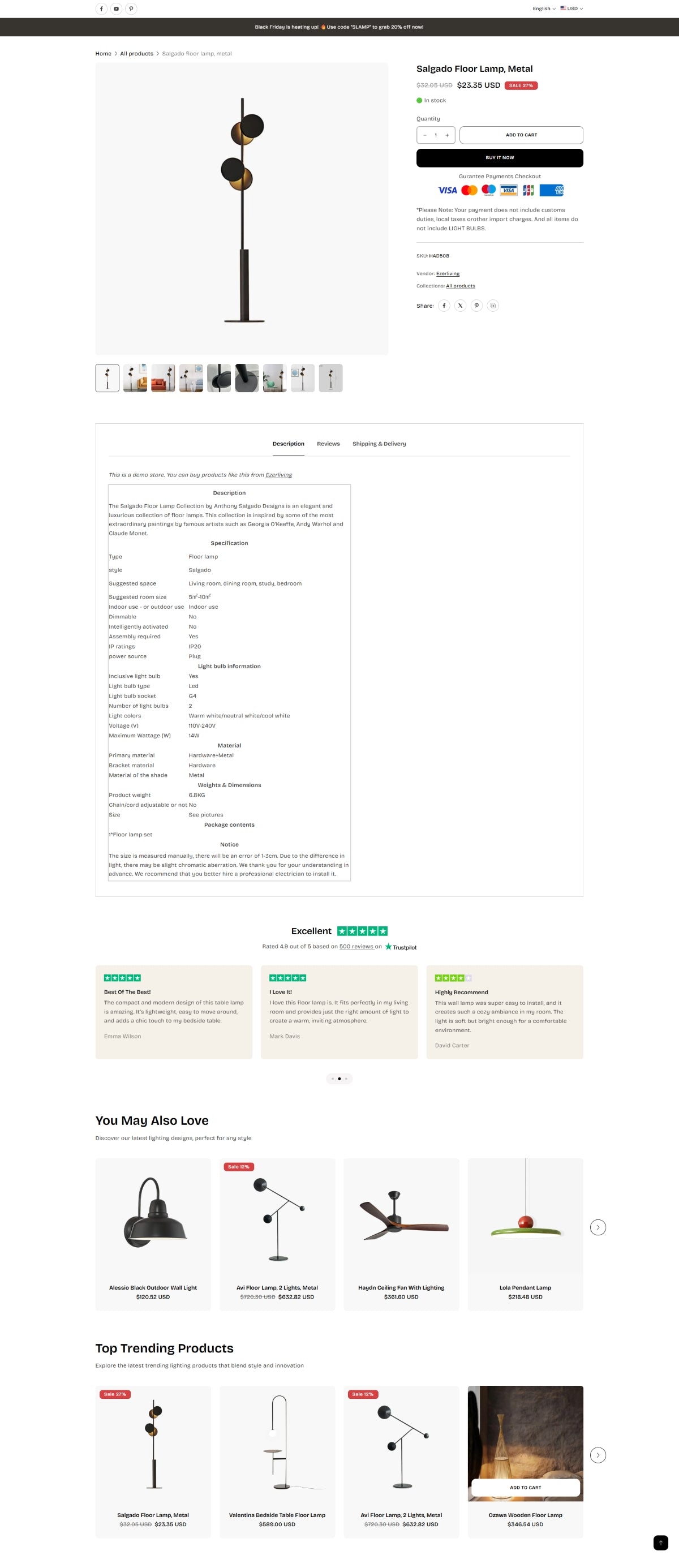 Home and decor 5 - Product page