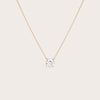 White sapphire solitaire necklace