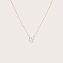 White sapphire solitaire necklace