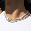 Classic diamond tennis necklace (Lab)