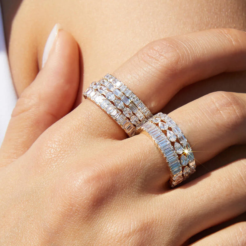 Two-in-one diamond eternity ring