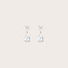 White sapphire pear drop earrings