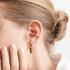 Toi et moi gemstone vintage earring