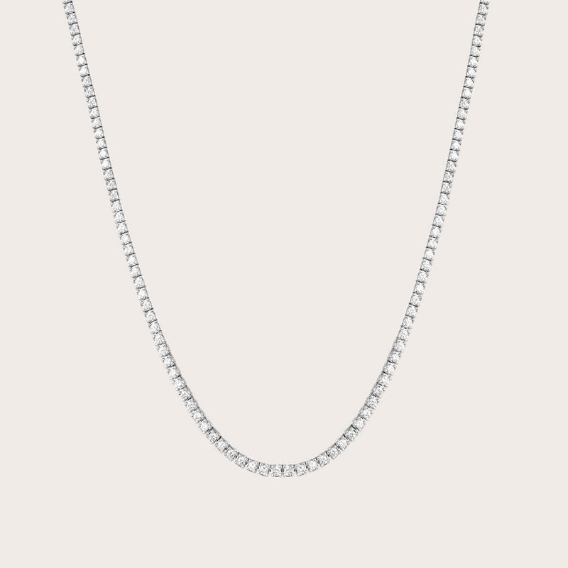 Classic diamond tennis necklace (Lab)