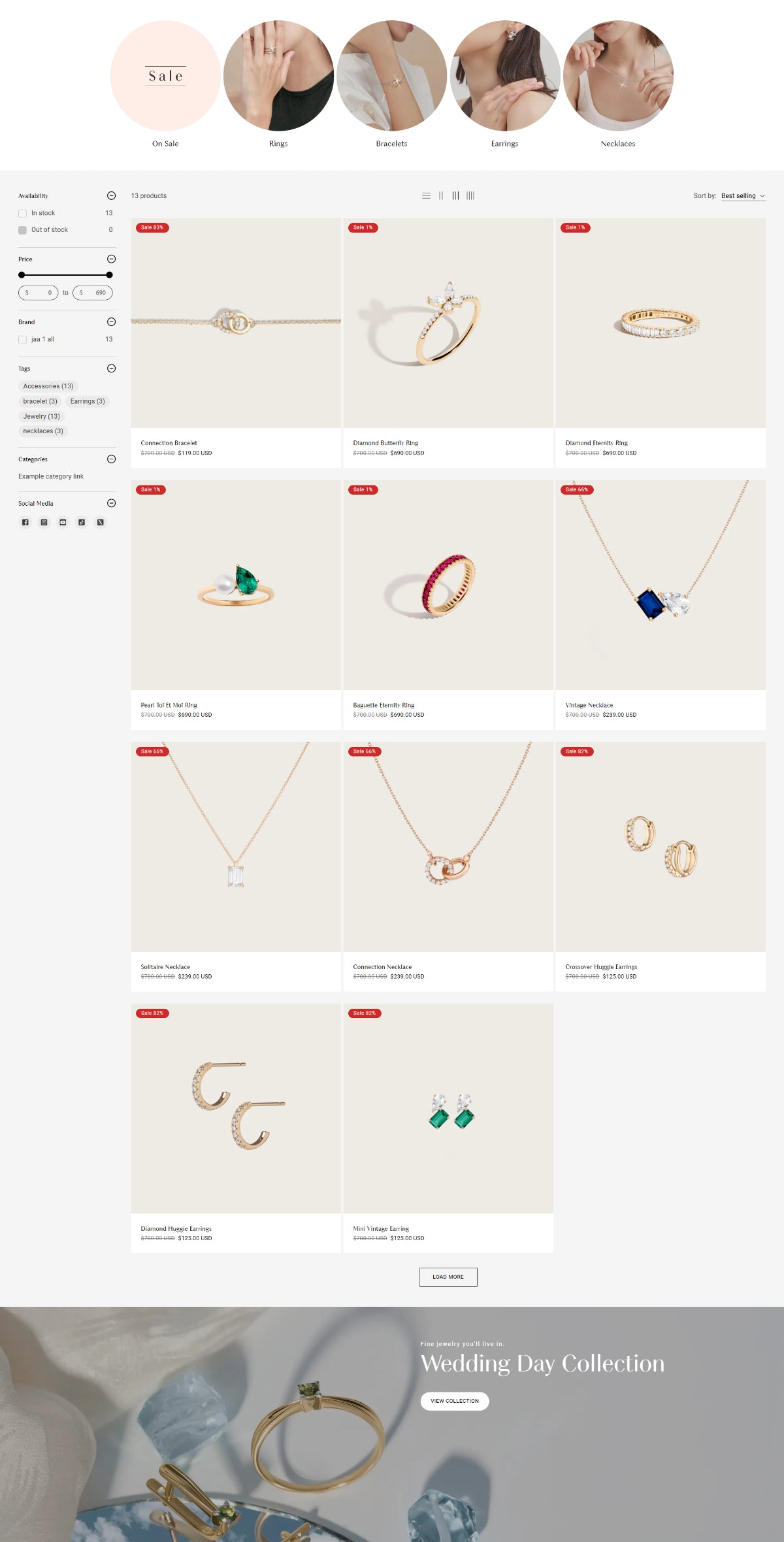 Jewelry and accessories 1 - Collection page