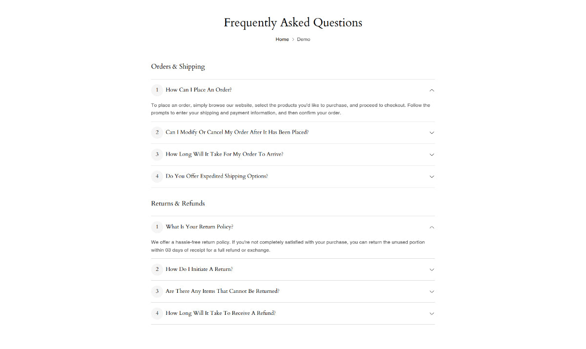Jewelry and accessories 2 - FAQs