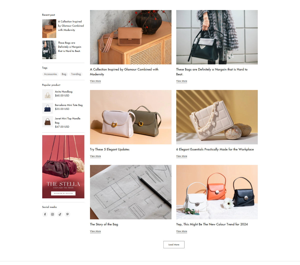 Jewelry and accessories 3 - Blogs page