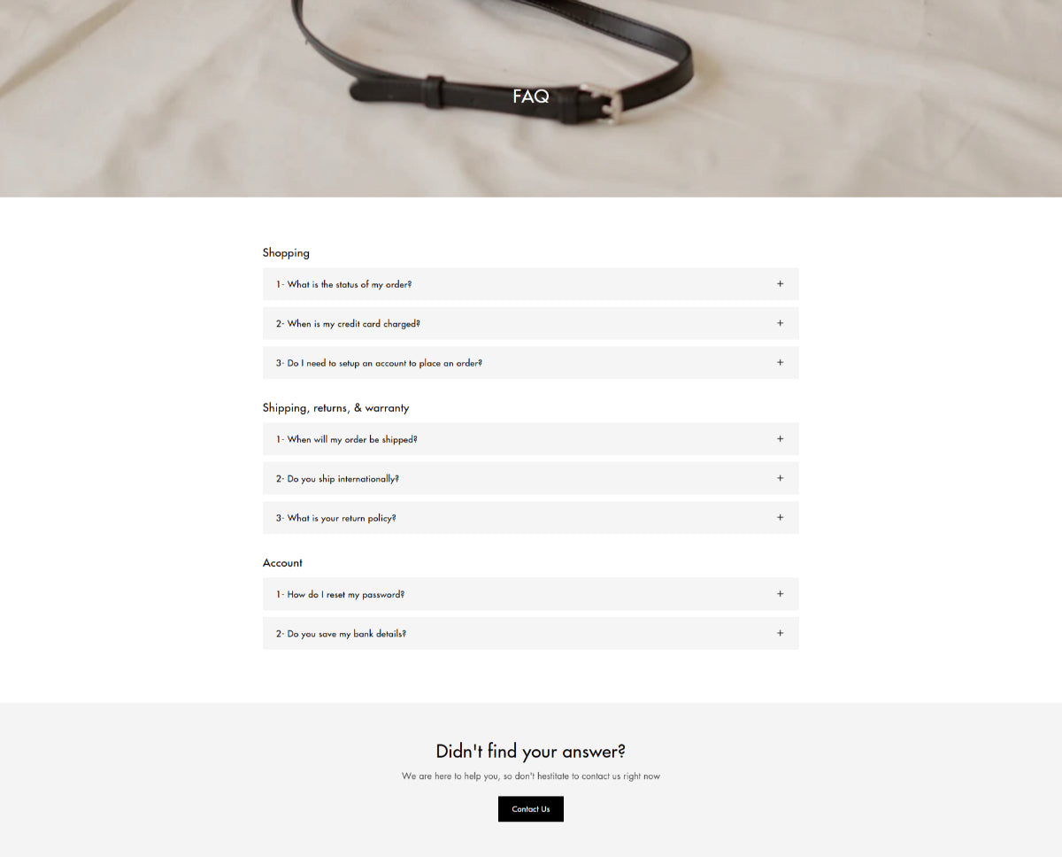 Jewelry and accessories 3 - FAQs