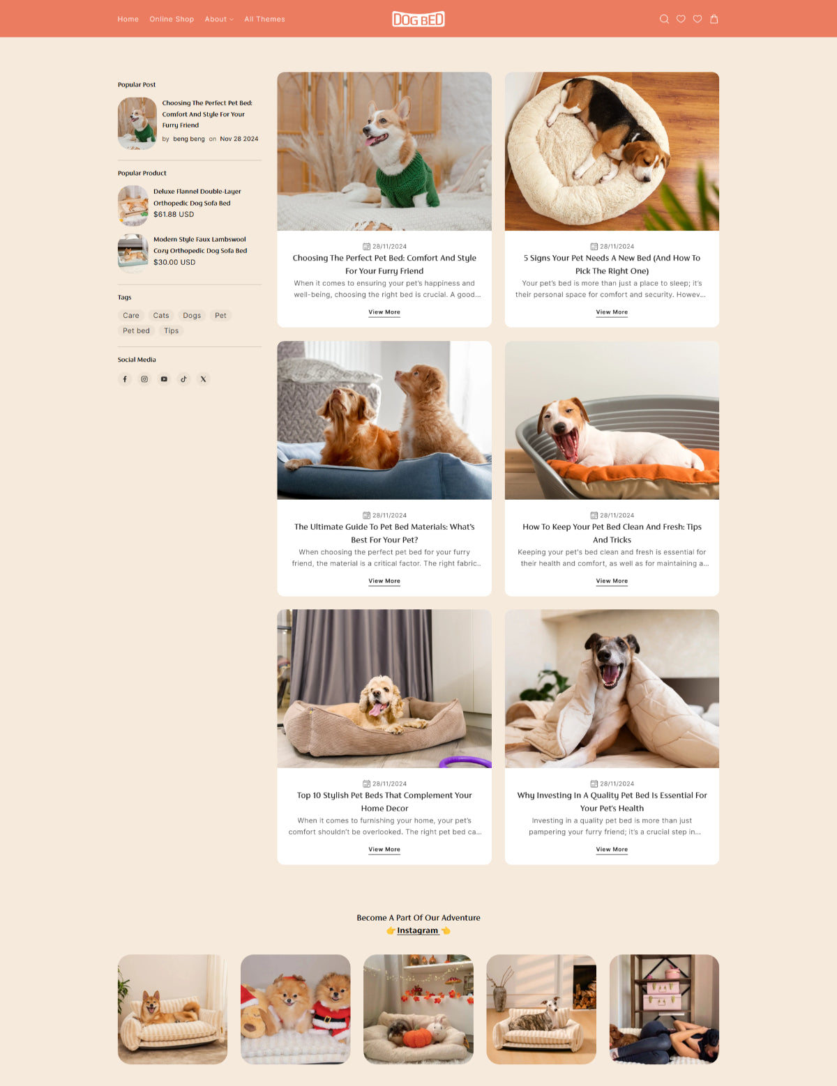 Pet supplies 1 - Blogs page