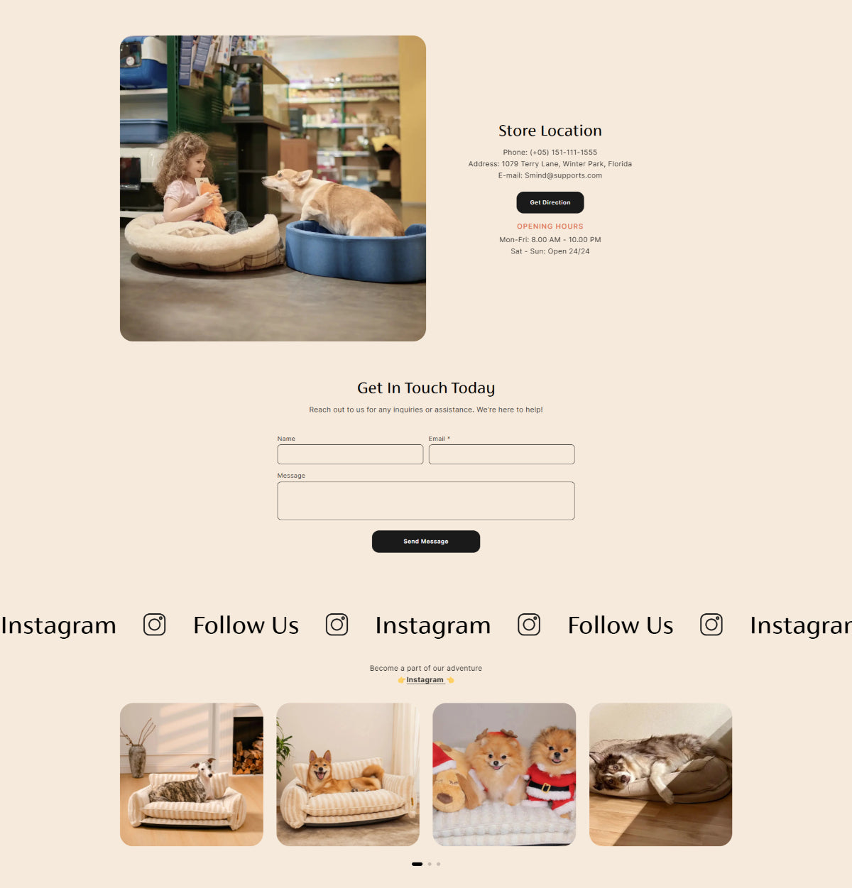 Pet supplies 1 - Contact us