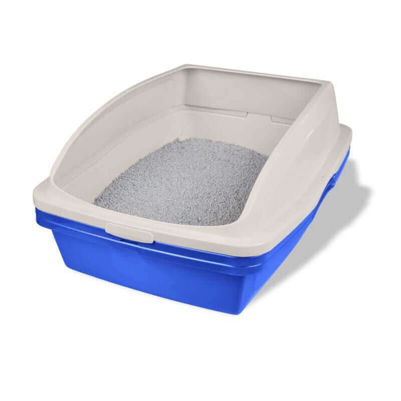 Sifting cat litter pan or box with frame