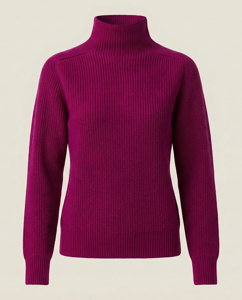 Magenta turtleneck sweater