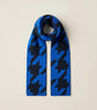 Blue houndstooth scarf
