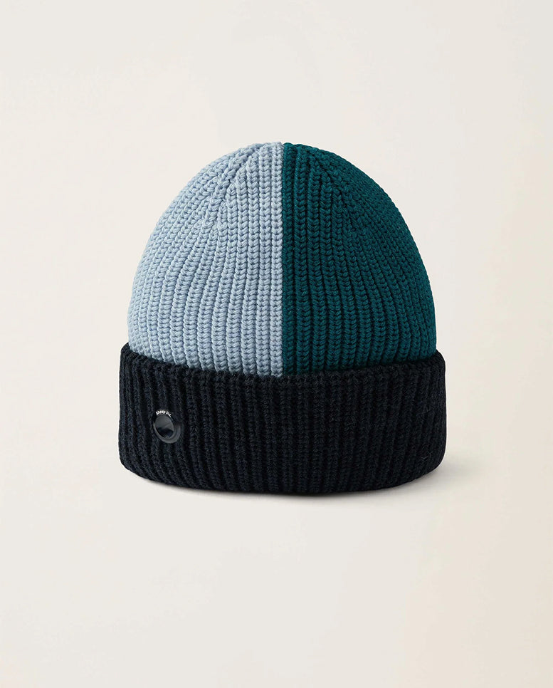 Chunky Wool Color-block Beanie
