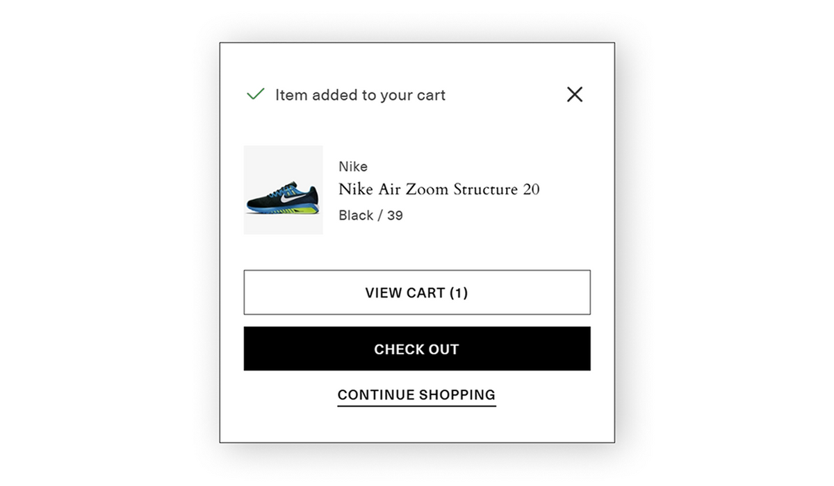 Cart notification 1
