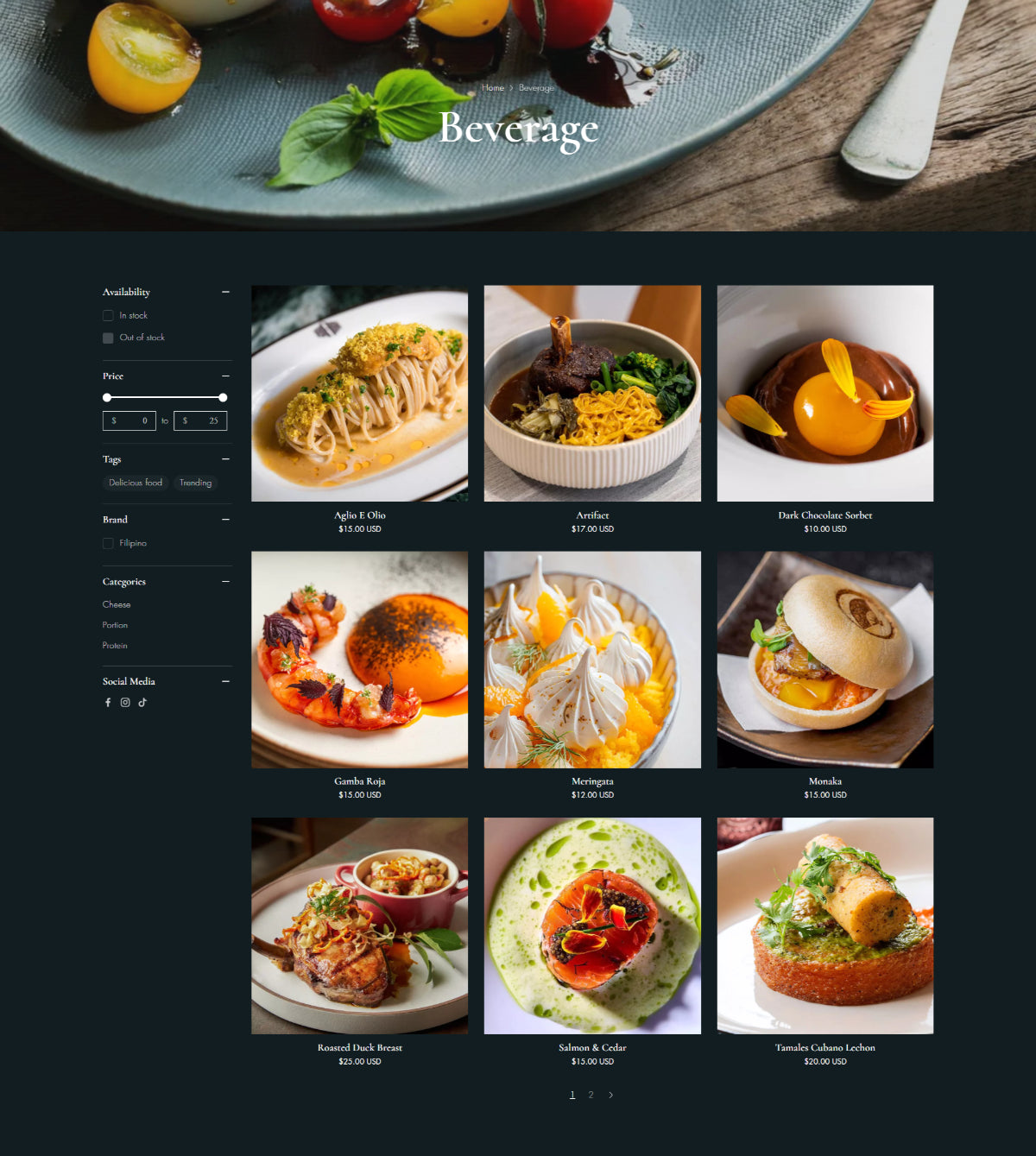 Restaurants 1 - Collection page